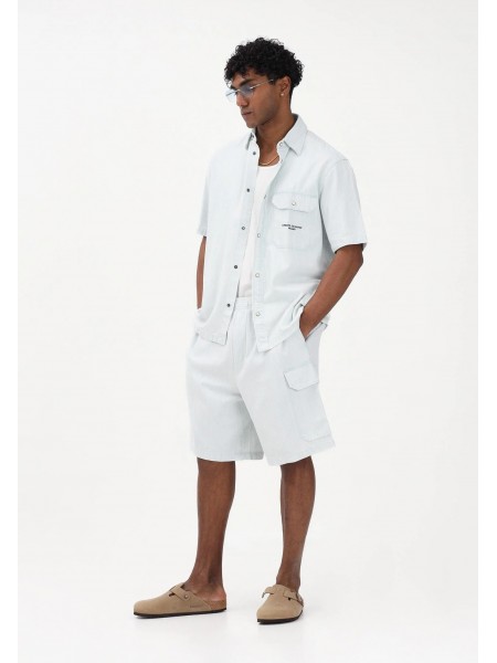 ARMANI EXCHANGE Βερμούδα Jean cargo XM002810AF22638 Γαλάζιο - Λευκό Armani Exchange - 4