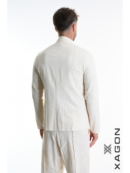 XAGON MAN Shirt - Jacket mao 2JX2704 Ecru XAGON MAN - 2