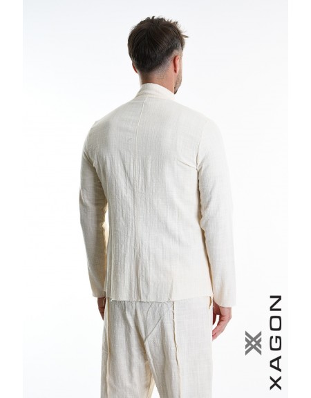 XAGON MAN Πουκάμισο - Jacket mao 2JX2704 Εκρού XAGON MAN - 2