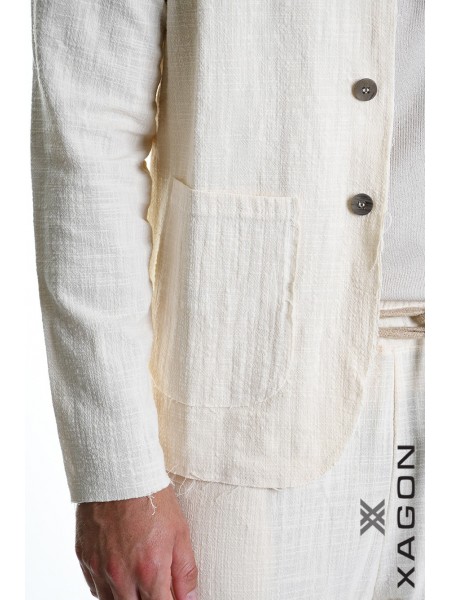 XAGON MAN Shirt - Jacket mao 2JX2704 Ecru XAGON MAN - 4