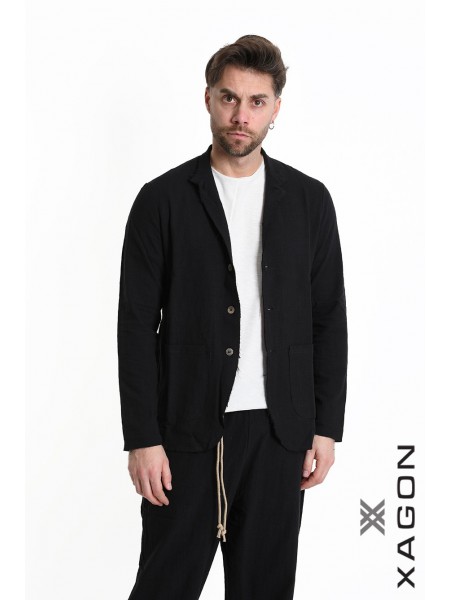 XAGON MAN Shirt - Jacket mao 2JX2704 Black XAGON MAN - 4