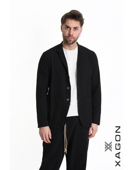 XAGON MAN Shirt - Jacket mao 2JX2704 Black XAGON MAN - 4