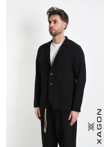 XAGON MAN Shirt - Jacket mao 2JX2704 Black XAGON MAN - 5