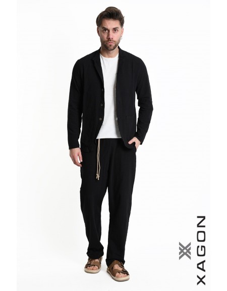XAGON MAN Πουκάμισο - Jacket mao 2JX2704 Μαύρο XAGON MAN - 3