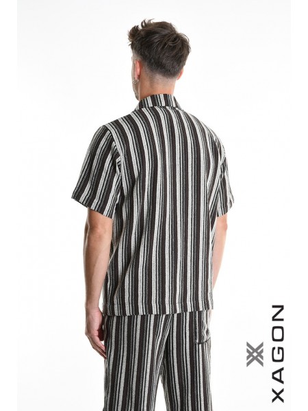 XAGON MAN Striped shirt 2MD513C Black - Gray XAGON MAN - 2