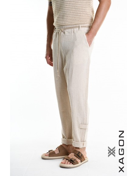 XAGON MAN Pants 2JX2713 Beige XAGON MAN - 3