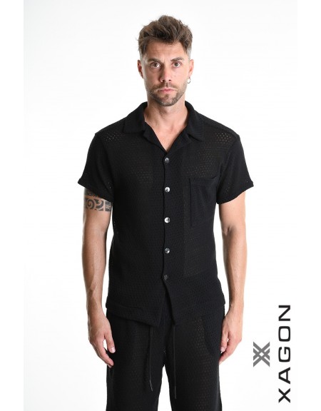 XAGON MAN Short sleeve shirt 2MD507C Black XAGON MAN - 1