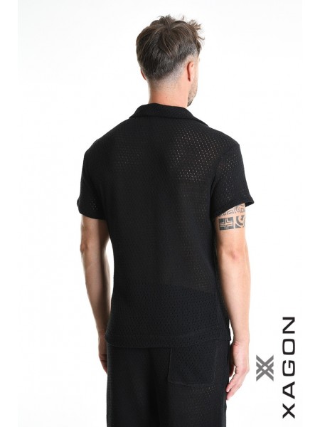XAGON MAN Πουκάμισο κοντομάνικο 2MD507C Μαύρο XAGON MAN - 2
