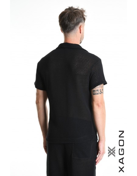 XAGON MAN Πουκάμισο κοντομάνικο 2MD507C Μαύρο XAGON MAN - 2