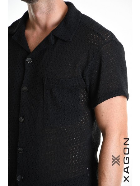 XAGON MAN Short sleeve shirt 2MD507C Black XAGON MAN - 5