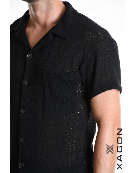 XAGON MAN Short sleeve shirt 2MD507C Black XAGON MAN - 5