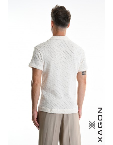 XAGON MAN Short sleeve shirt 2MD507C Ecru XAGON MAN - 2
