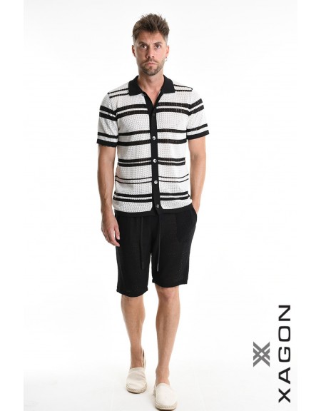 XAGON MAN Bermuda Shorts 2MD508B Black XAGON MAN - 4