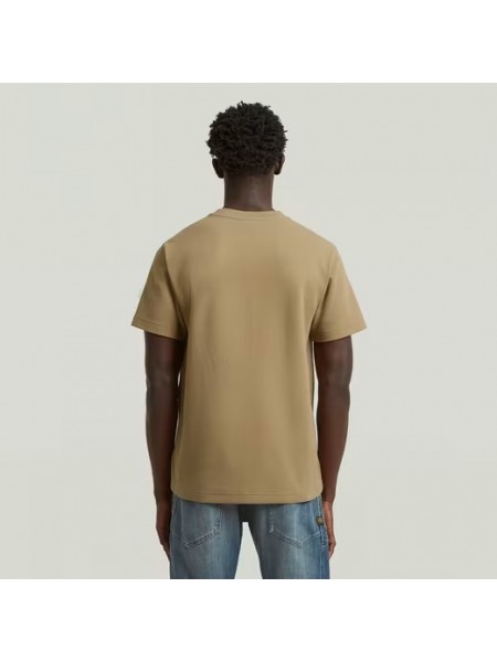 G-STAR RAW T-shirt D28609-E383-B444 TRUE REGULAR STRUCTURED R T Μπεζ - Καφέ G-STAR RAW - 2