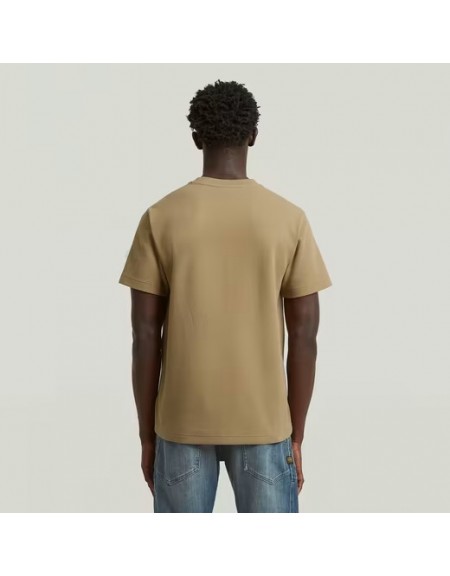 G-STAR RAW T-shirt D28609-E383-B444 TRUE REGULAR STRUCTURED R T Μπεζ - Καφέ G-STAR RAW - 2