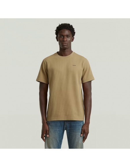 G-STAR RAW T-shirt D28609-E383-B444 TRUE REGULAR STRUCTURED R T Μπεζ - Καφέ G-STAR RAW - 1