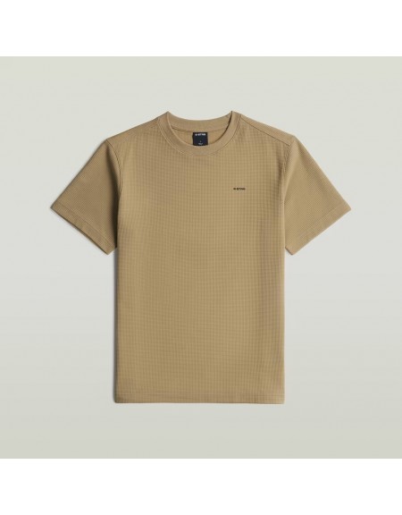 G-STAR RAW T-shirt D28609-E383-B444 TRUE REGULAR STRUCTURED R T Μπεζ - Καφέ G-STAR RAW - 5
