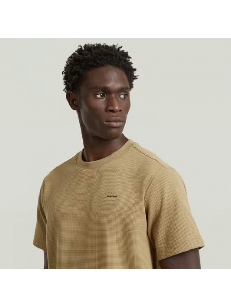 G-STAR RAW T-shirt D28609-E383-B444 TRUE REGULAR STRUCTURED R T Μπεζ - Καφέ G-STAR RAW - 3
