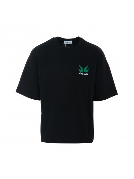 NINETEEN T-shirt K26-1074 Μαύρο NINETEEN - 1