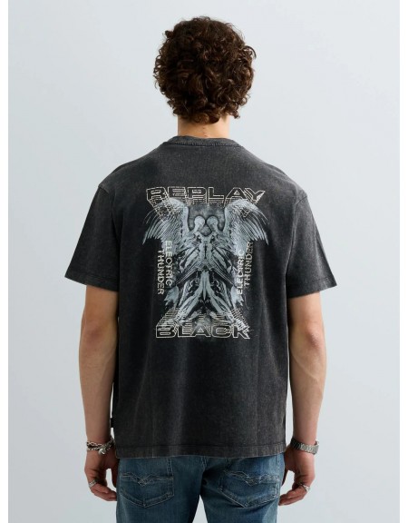 REPLAY T-shirt M12BF.003.7242.C072 Γκρι - Ανθρακί REPLAY - 2