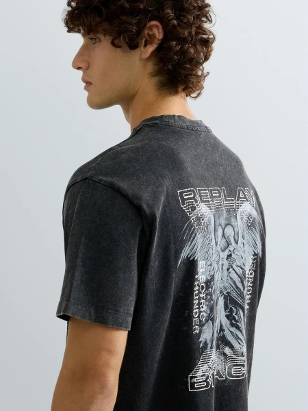 REPLAY T-shirt M12BF.003.7242.C072 Gray - Anthracite REPLAY - 3
