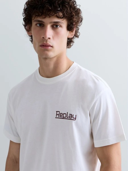 REPLAY T-shirt M12BE.006.00QMJ Off-white REPLAY - 8