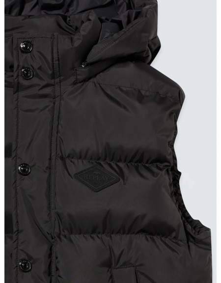 REPLAY Sleeveless jacket M000E.000.2222F C098 Black REPLAY - 3