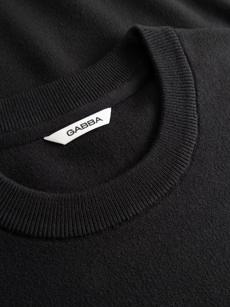 GABBA Μπλούζα πλεκτή ADRIEL O-NECK LUME LS Μαύρο GABBA - 6