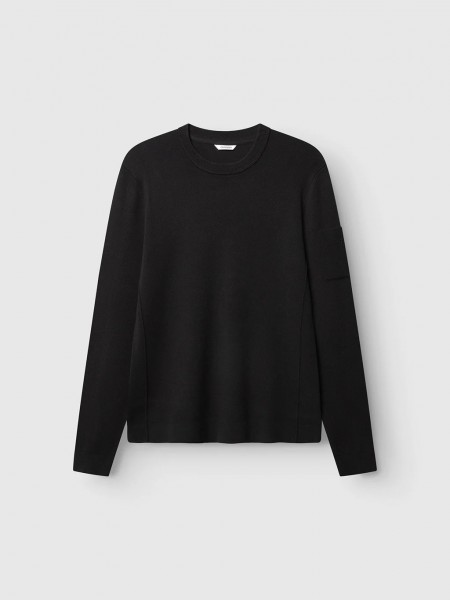 GABBA Knitted blouse ADRIEL O-NECK LUME LS Black GABBA - 1