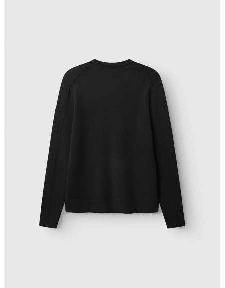 GABBA Μπλούζα πλεκτή ADRIEL O-NECK LUME LS Μαύρο GABBA - 4