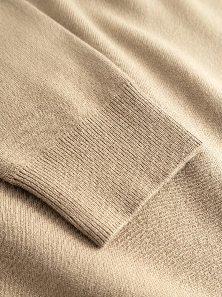 GABBA Knitted blouse ADRIEL HALF ZIP LUME LS Beige GABBA - 4