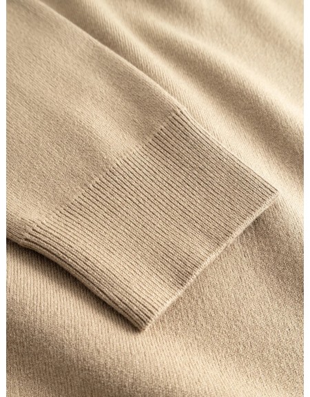 GABBA Μπλούζα πλεκτή ADRIEL HALF ZIP LUME LS Μπεζ GABBA - 4