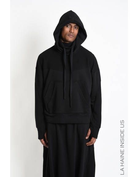 LA HAINE Hooded Sweatshirt 3MLM1335 Black LA HAINE - 1