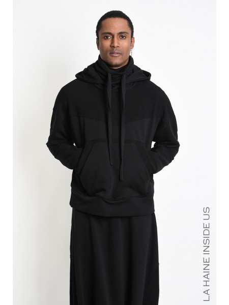 LA HAINE Hooded Sweatshirt 3MLM1335 Black LA HAINE - 4