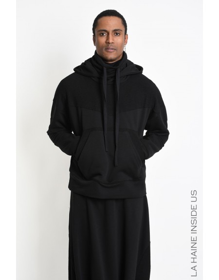 LA HAINE Hooded Sweatshirt 3MLM1335 Black LA HAINE - 4