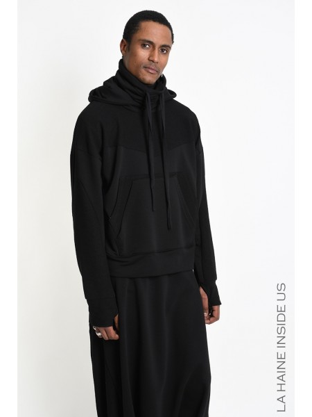 LA HAINE Hooded Sweatshirt 3MLM1335 Black LA HAINE - 5