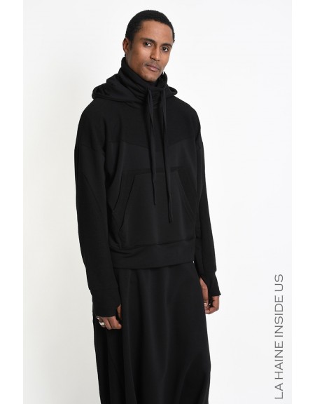 LA HAINE Hooded Sweatshirt 3MLM1335 Black LA HAINE - 5