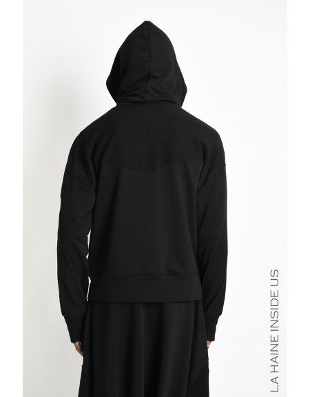 LA HAINE Hooded Sweatshirt 3MLM1335 Black LA HAINE - 2