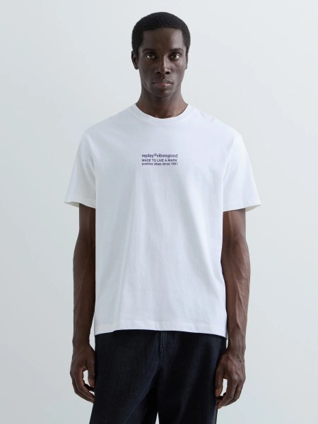 REPLAY T-shirt M12BF.001.7242KW C011 White REPLAY - 1