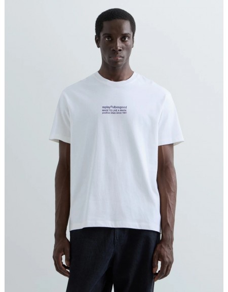 REPLAY T-shirt M12BF.001.7242KW C011 White REPLAY - 1