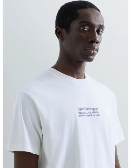 REPLAY T-shirt M12BF.001.7242KW C011 Λευκό REPLAY - 3