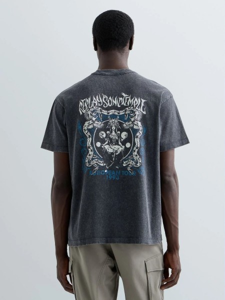 REPLAY T-shirt M12BF.000.7242KG C072 Grey - Anthracite REPLAY - 2