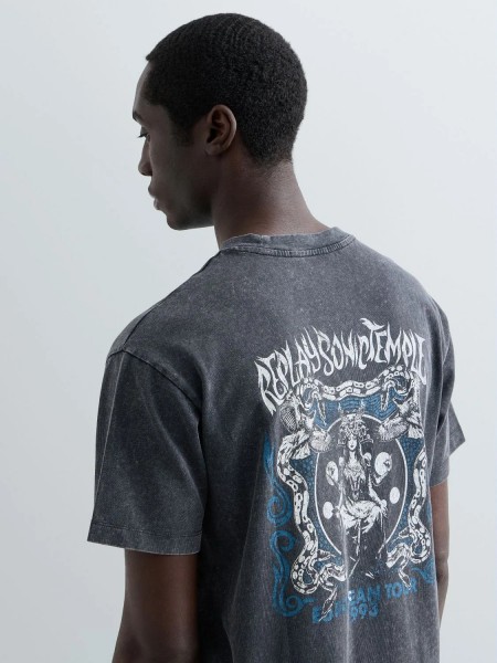 REPLAY T-shirt M12BF.000.7242KG C072 Grey - Anthracite REPLAY - 3