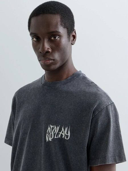 REPLAY T-shirt M12BF.000.7242KG C072 Grey - Anthracite REPLAY - 6