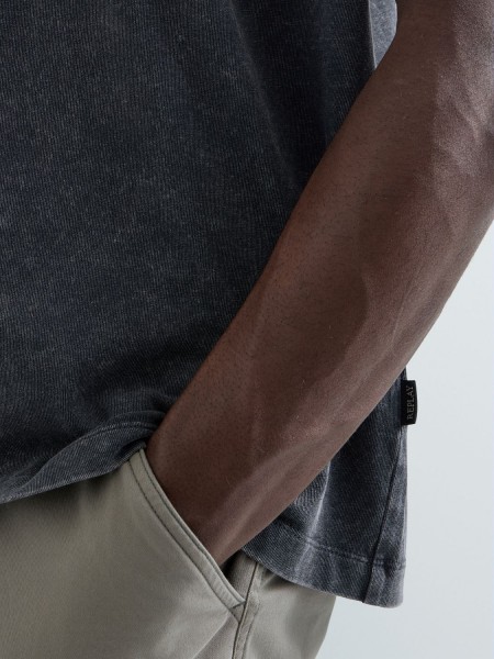 REPLAY T-shirt M12BF.000.7242KG C072 Grey - Anthracite REPLAY - 7