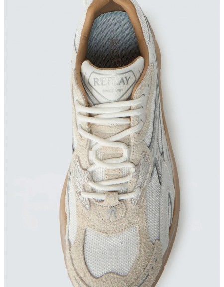 REPLAY Sneaker Παπούτσι GMSD5.003.C0200T Λευκό - Γκρι REPLAY - 3