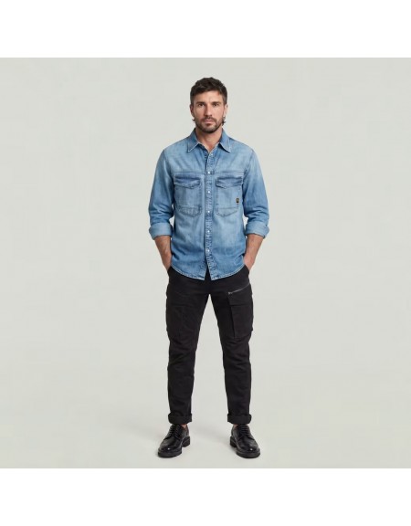 G-STAR RAW Παντελόνι cargo D02190-5126-6484 ROVIC ZIP 3D STRAIGHT TAPERED Μαύρο G-STAR RAW - 4