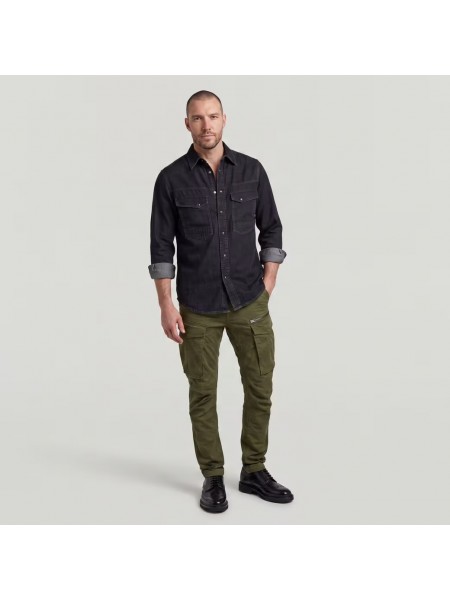 G-STAR RAW Παντελόνι cargo D02190-5126-6059 ROVIC ZIP 3D REGULAR TAPERED Κυπαρισσί G-STAR RAW - 5