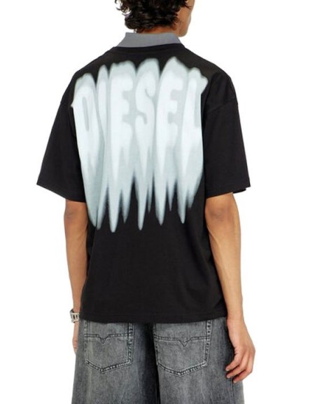DIESEL T-shirt A25122-0QIAM-9XX Μαύρο DIESEL - 2