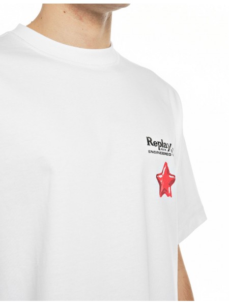 REPLAY INC T-shirt KU102S.001.00L3BW Λευκό REPLAY - 4